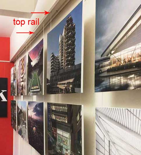 How to hang pictures from a wooden beam