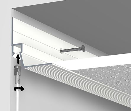 Built-in picture hanging system- the Artiteq Art Strip picture hanging rail